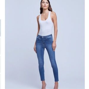 L’agence Margot High Rise Skinny Jeans in Light Vintage Blue size 31